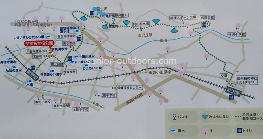 秦野ハイキングコース案内図