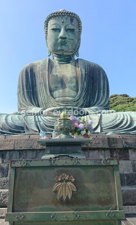 葛原岡大仏ハイキングコースのゴール、高徳院の大仏